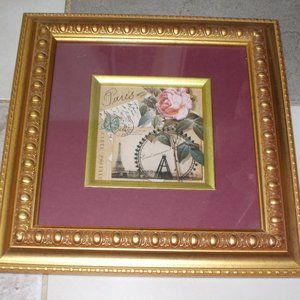 Beautiful Paris print matted & framed